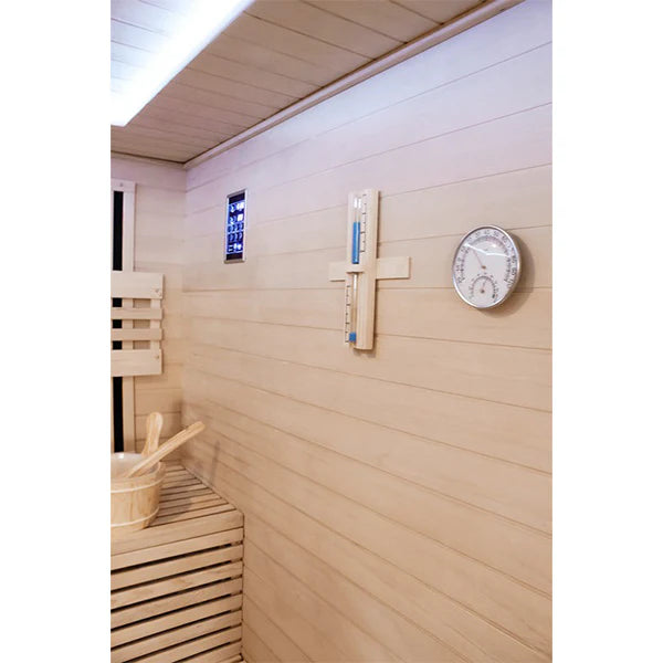 4 Person Indoor Sauna with Infrared and Traditional Stove – 6100W