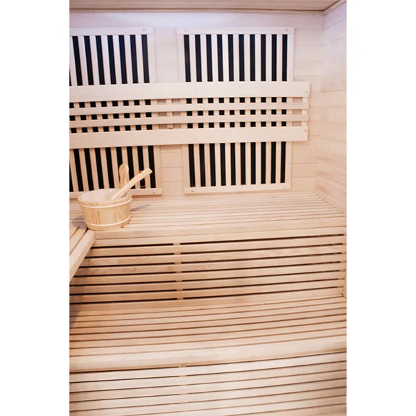 4 Person Indoor Sauna with Infrared and Traditional Stove – 6100W