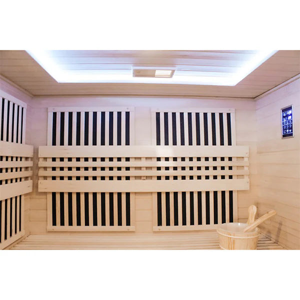 4 Person Indoor Sauna with Infrared and Traditional Stove – 6100W