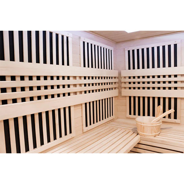 4 Person Indoor Sauna with Infrared and Traditional Stove – 6100W