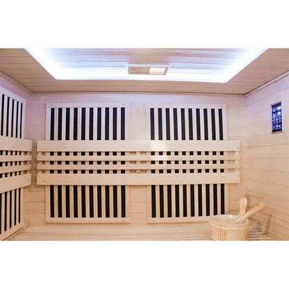 4 Person Indoor Sauna with Infrared and Traditional Stove – 6100W
