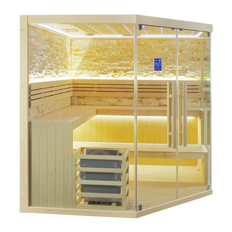 6-8 Person Traditional Corner Indoor Sauna