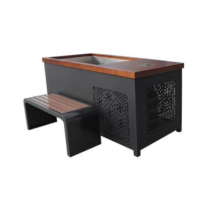 Premium Outdoor Hot & Cold Plunge Tub – Stainless Steel Ice Bath with WiFi Control & UV Sterilizer
